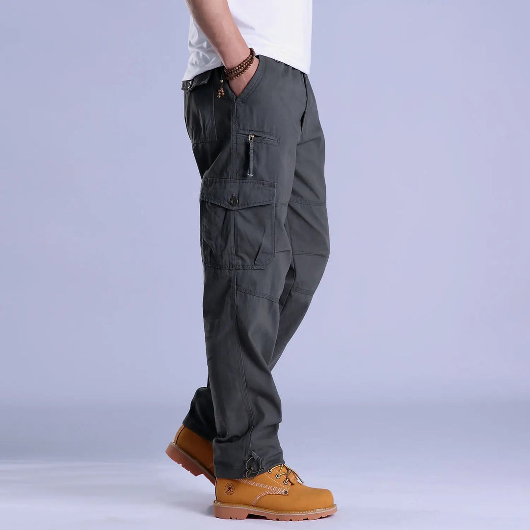 Herren Ripstop Cargo Hose - Robuste Arbeitshose mit Taschen - Schiefergrau