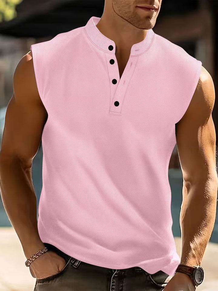 Herren ärmelloses Leicht-T-Shirt - Atmungsaktiv - Rosa