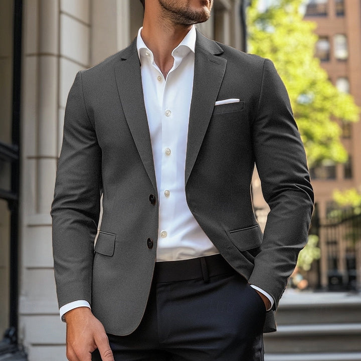 Herren Sakko Casual Standard Fit Einreiher - Klassischer Schnitt - Dunkelgrau