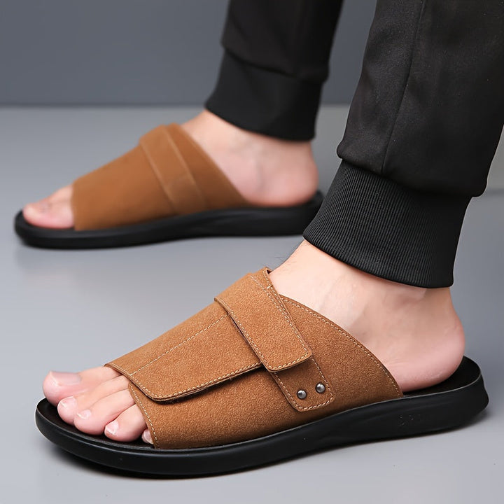 Herren Sandalen | Casual Straßenstil | Kunstleder Slip-On | Antislip EVA Sohle | Sommer