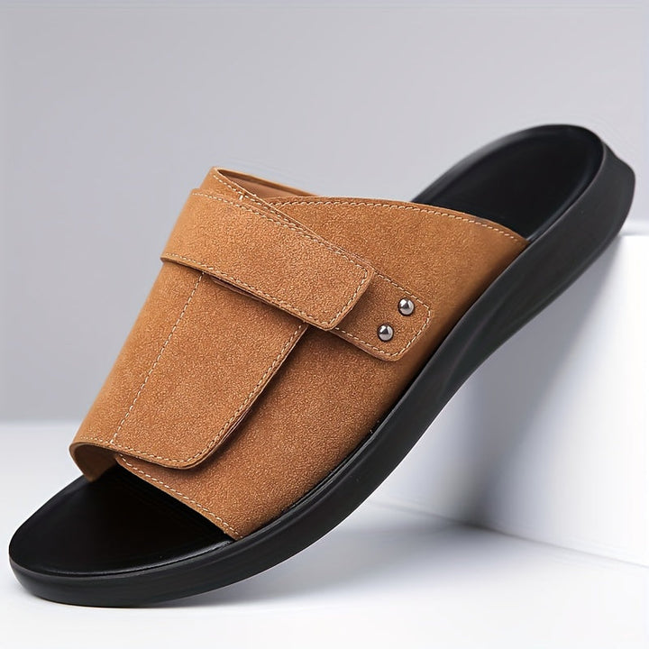 Herren Sandalen | Casual Straßenstil | Kunstleder Slip-On | Antislip EVA Sohle | Sommer