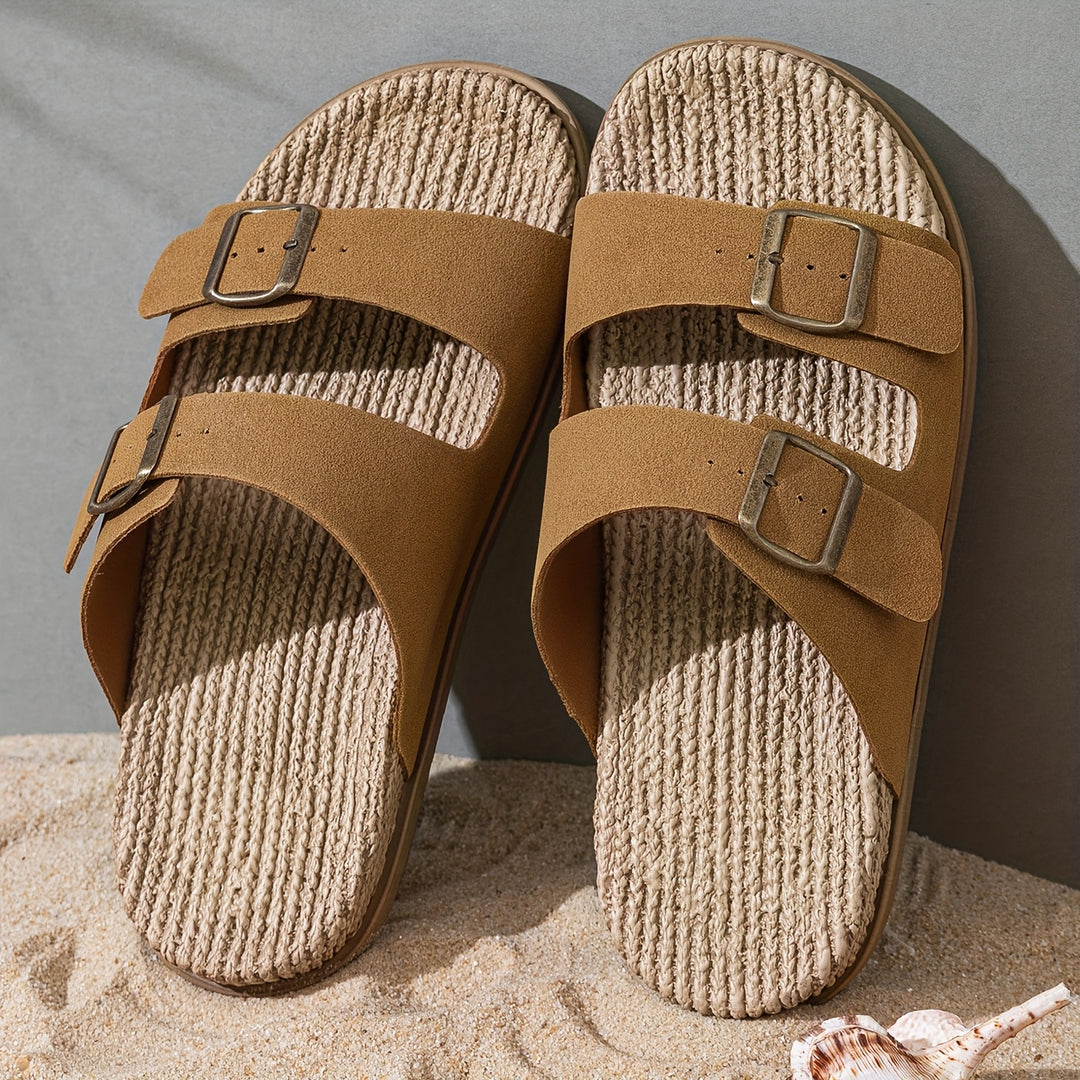 Herren Sandalen | Offene Zehen & Schnallen | Atmungsaktiv & Rutschfest | EVA-Sohle für Strand & Wasser