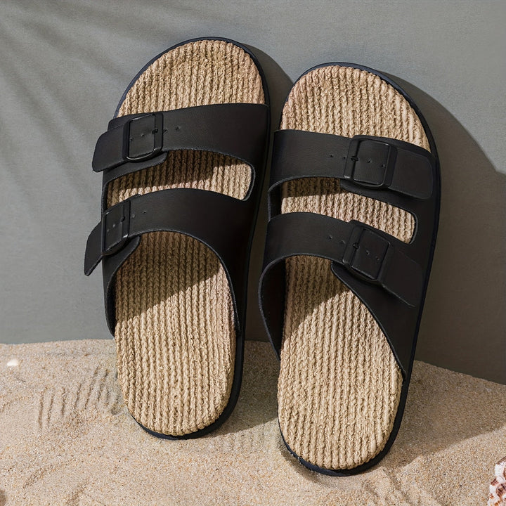 Herren Sandalen | Offene Zehen & Schnallen | Atmungsaktiv & Rutschfest | EVA-Sohle für Strand & Wasser