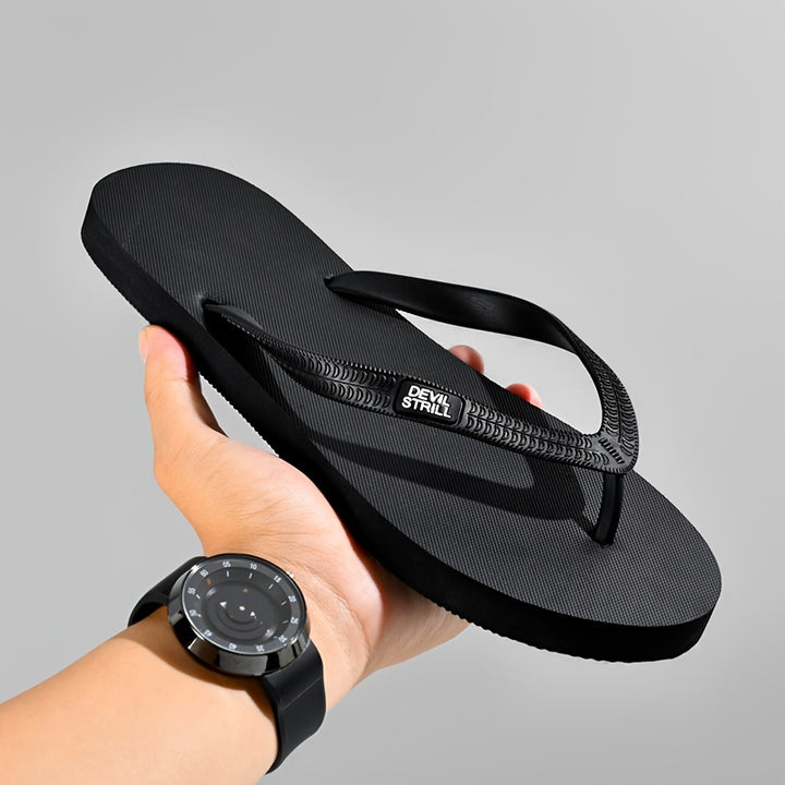 Herren Sandalen | Schwarze EVA-Tegelsohle & Rutschfester Gummi | Atmungsaktiv & Komfortabel | Für Strand & Outdoor