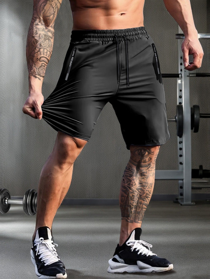 Herren Schnelltrocknende Shorts | Leicht & Atmungsaktiv | Reißverschluss und Kordelzug | Sommer