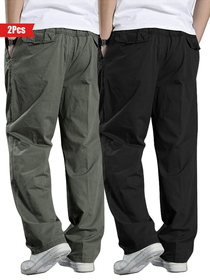 Herren Set aus 2 Hosen | 100% Baumwolle & Lockere Passform | Outdoor & Freizeitbekleidung