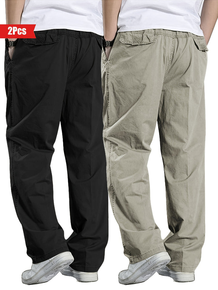 Herren Set aus 2 Hosen | 100% Baumwolle & Lockere Passform | Outdoor & Freizeitbekleidung