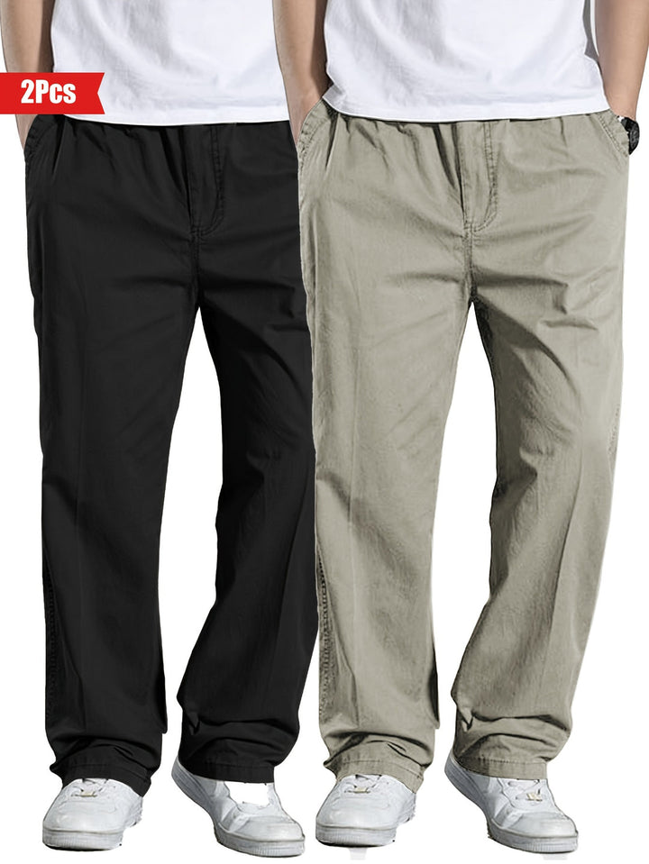 Herren Set aus 2 Hosen | 100% Baumwolle & Lockere Passform | Outdoor & Freizeitbekleidung
