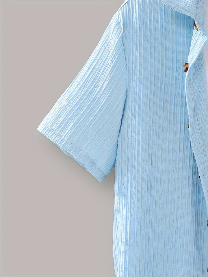 Herren Set | Frisch & Stilvoll | Strukturiertes Shirt & Kurze Hose | Elastischer Bund