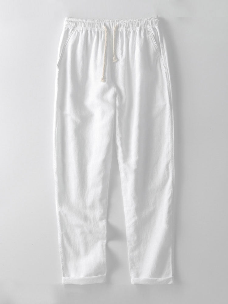 Herren Set | Kurzarmshirt & Hose | Atmungsaktiv & Lässig | Leinenmix & Baumwolle