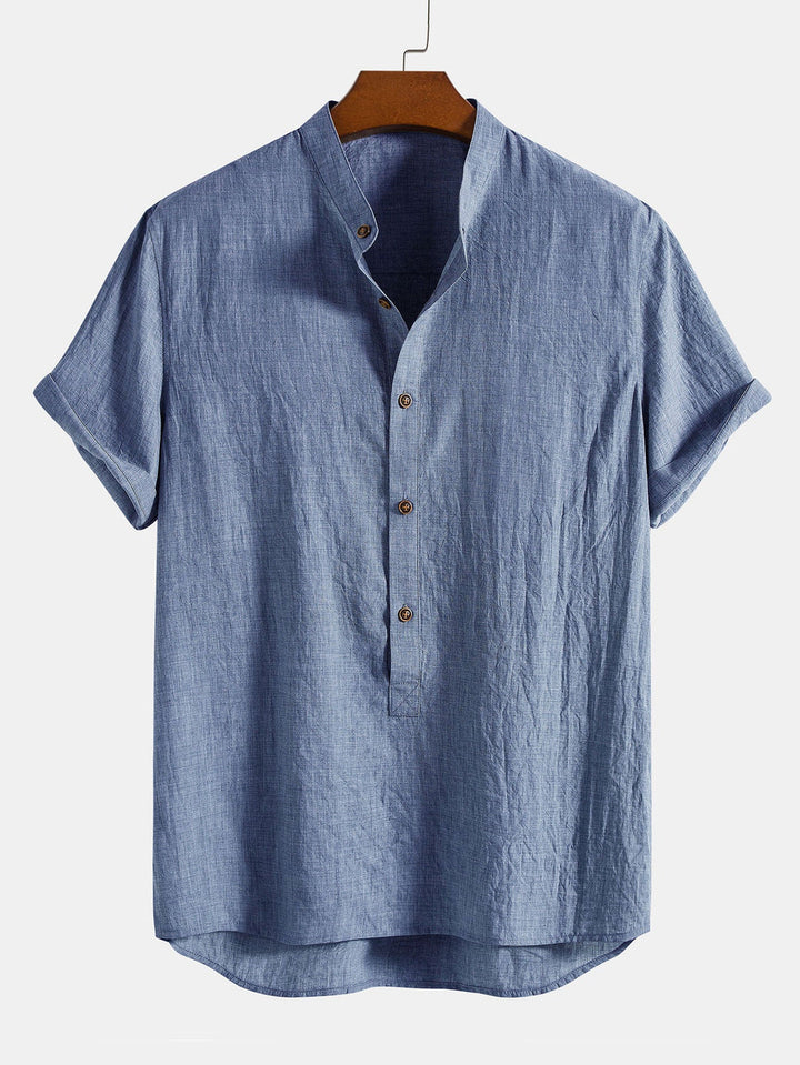 Herren Set | Kurzarmshirt & Hose | Atmungsaktiv & Lässig | Leinenmix & Baumwolle