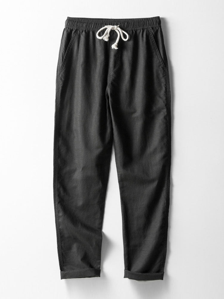 Herren Set | Kurzarmshirt & Hose | Atmungsaktiv & Lässig | Leinenmix & Baumwolle