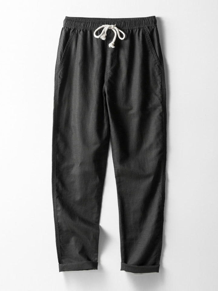 Herren Set | Kurzarmshirt & Hose | Atmungsaktiv & Lässig | Leinenmix & Baumwolle