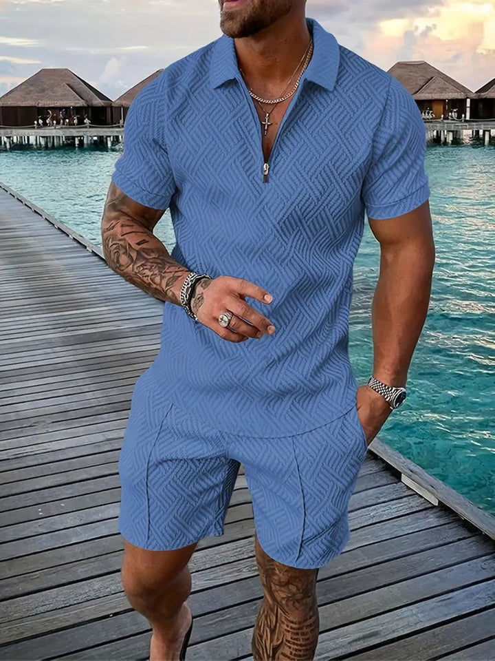 Herren Set | Poloshirt & Shorts | Bequem & Luftig | Für Sommer & Freizeit
