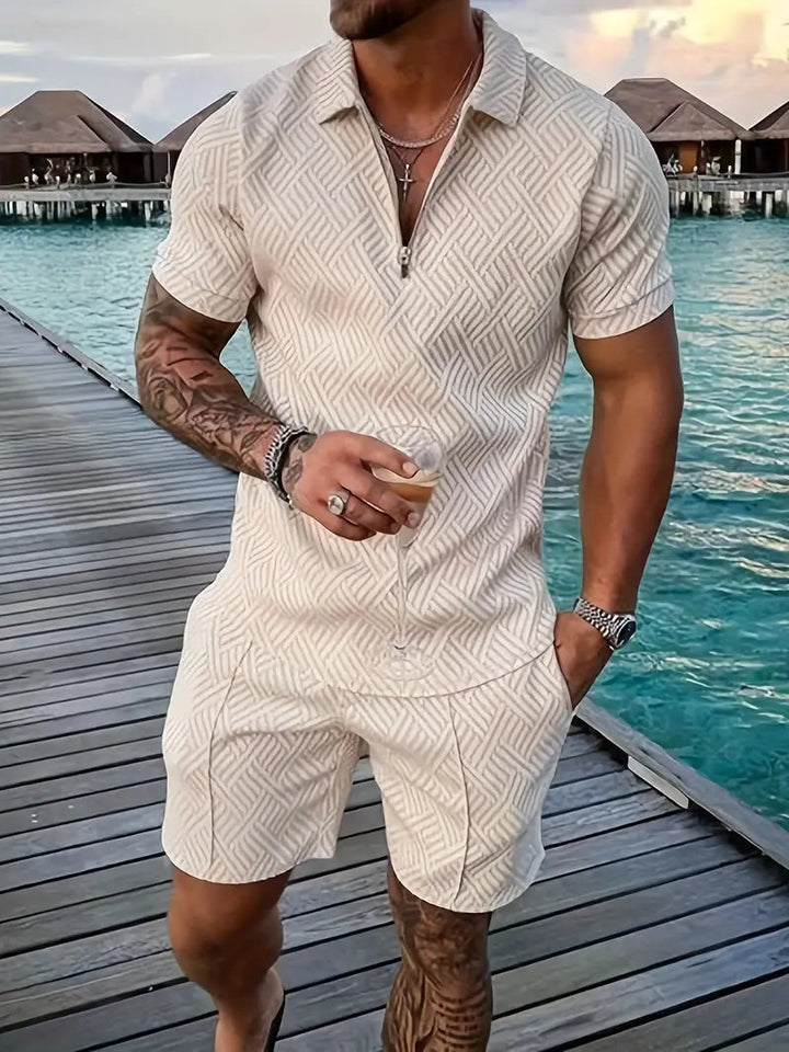Herren Set | Poloshirt & Shorts | Bequem & Luftig | Für Sommer & Freizeit