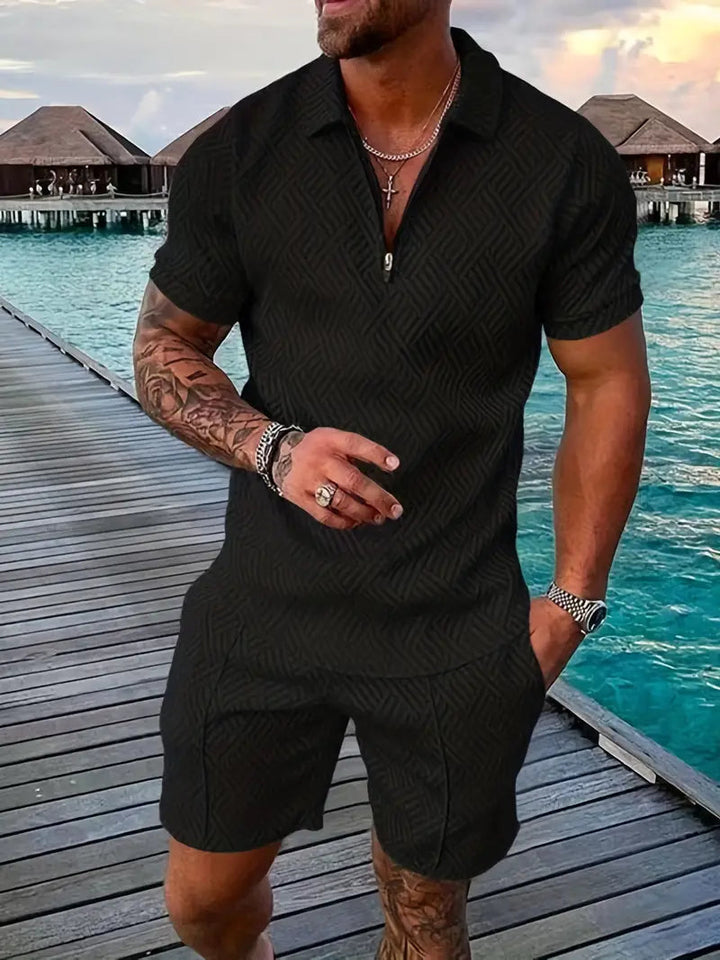 Herren Set | Poloshirt & Shorts | Bequem & Luftig | Für Sommer & Freizeit