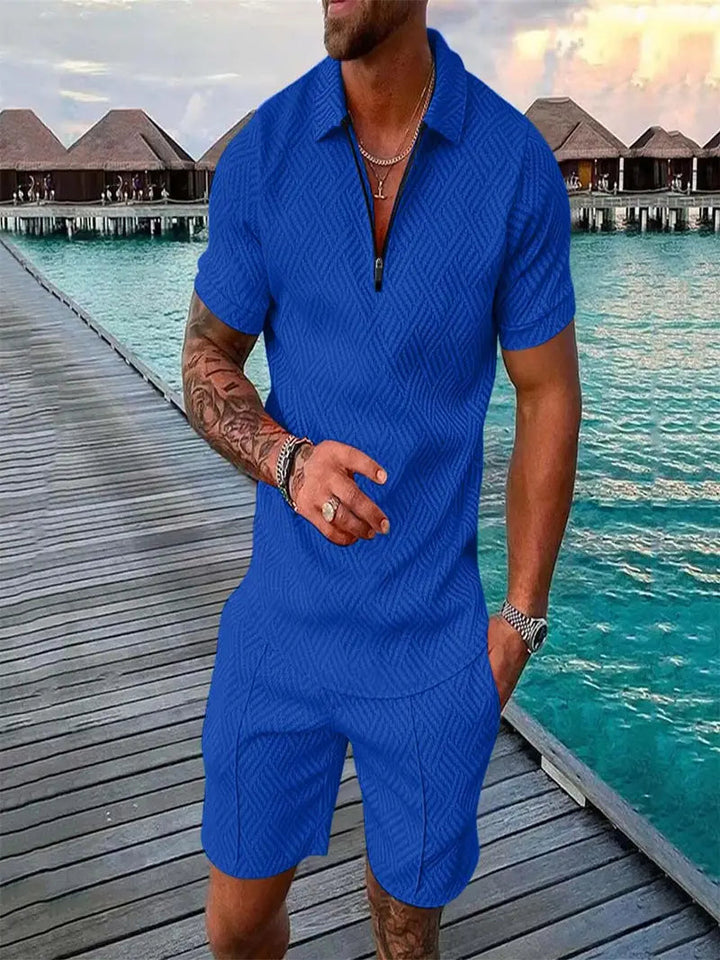 Herren Set | Poloshirt & Shorts | Bequem & Luftig | Für Sommer & Freizeit