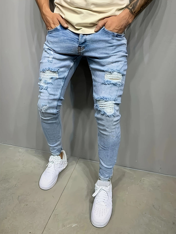Herren Skinny Jeans | Stretch & Leicht Gewaschen | Bequemer Denim | Frühling & Herbst