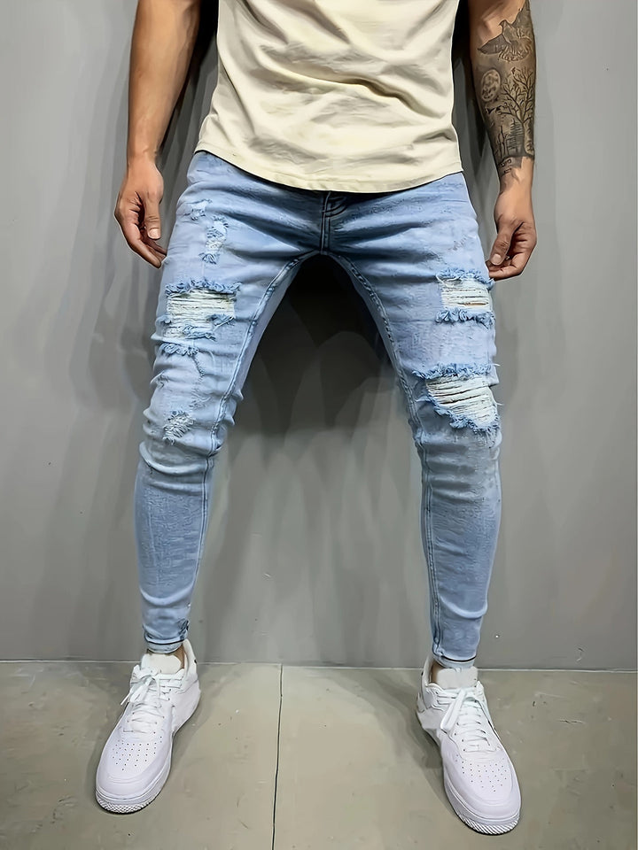 Herren Skinny Jeans | Stretch & Leicht Gewaschen | Bequemer Denim | Frühling & Herbst