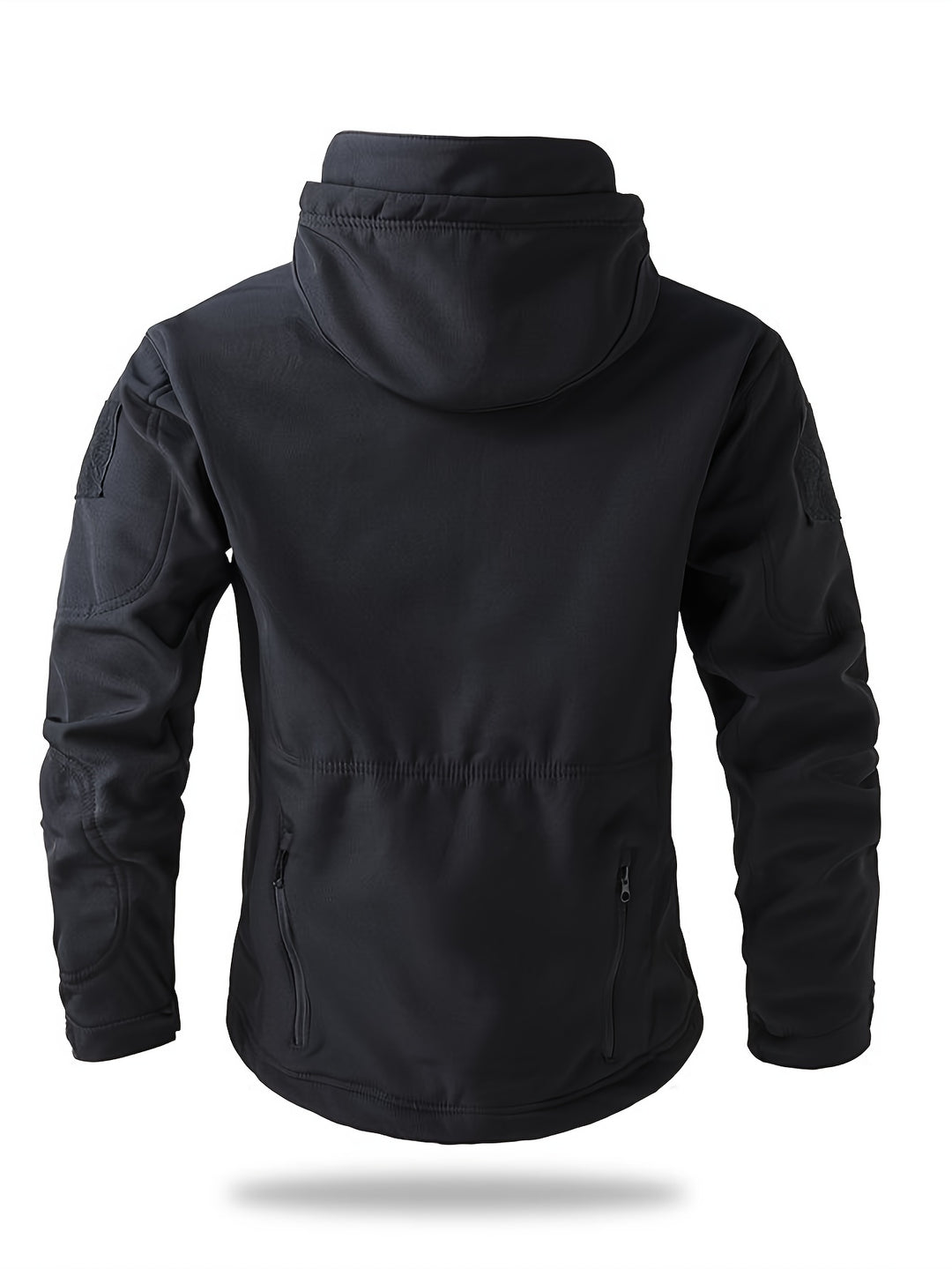 Herren Slim-Fit Taktische Hoodie Jacke | Soft Shell | Mehrere Taschen | Einheitliches Schwarz