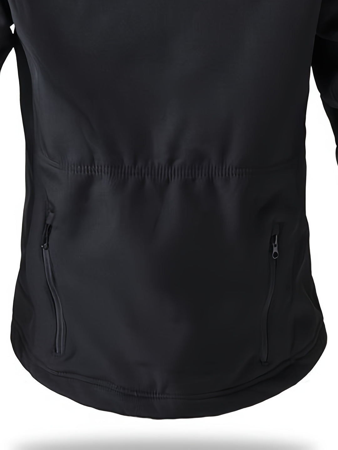 Herren Slim-Fit Taktische Hoodie Jacke | Soft Shell | Mehrere Taschen | Einheitliches Schwarz
