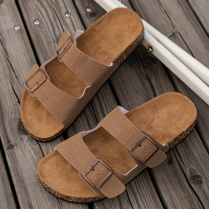 Herren Slip-On Sandalen | Dicke Gepolsterte Sohle | Komfortabel & Langlebig | PU & Gummi Sommerdesign