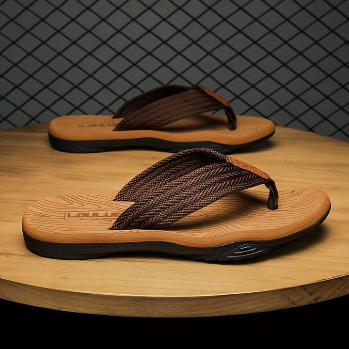 Herren Slipper | Leicht & Stilvoll | Rutschfeste EVA-Sohle | Für Strand & Innen/Außen Nutzung