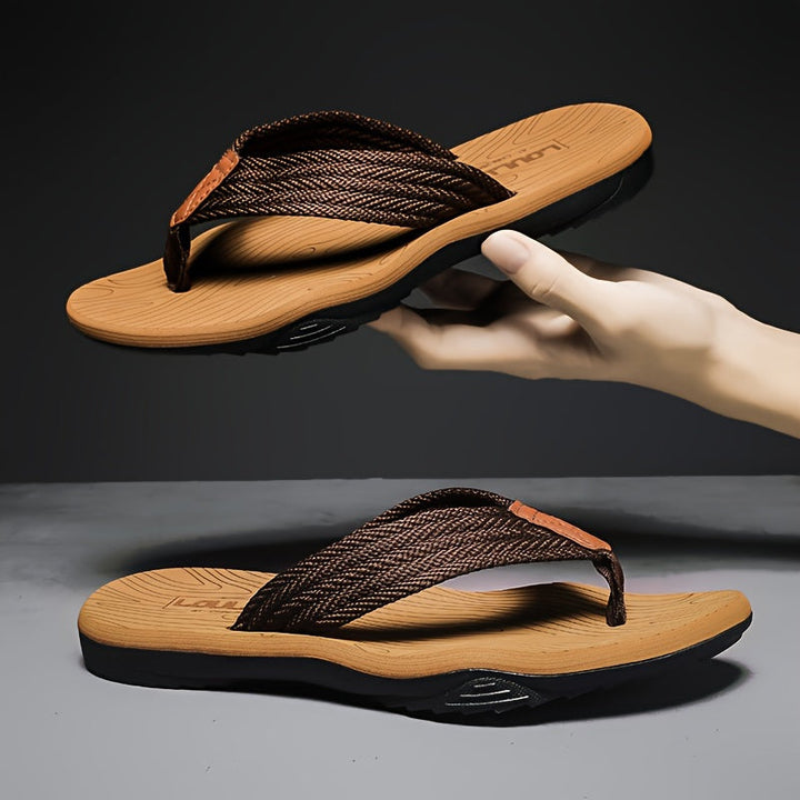 Herren Slipper | Leicht & Stilvoll | Rutschfeste EVA-Sohle | Für Strand & Innen/Außen Nutzung