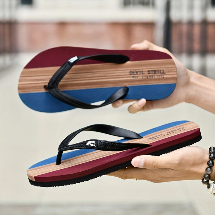 Herren Slipper | Rutschfest & Geruchlos | EVA-Obermaterial mit Gummisohle | Lässige Slip-On