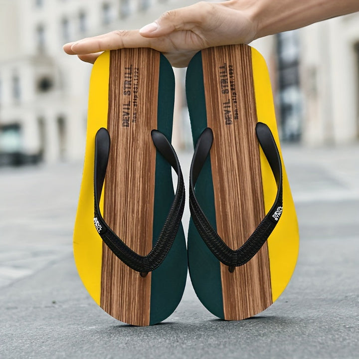 Herren Slipper | Rutschfest & Geruchlos | EVA-Obermaterial mit Gummisohle | Lässige Slip-On
