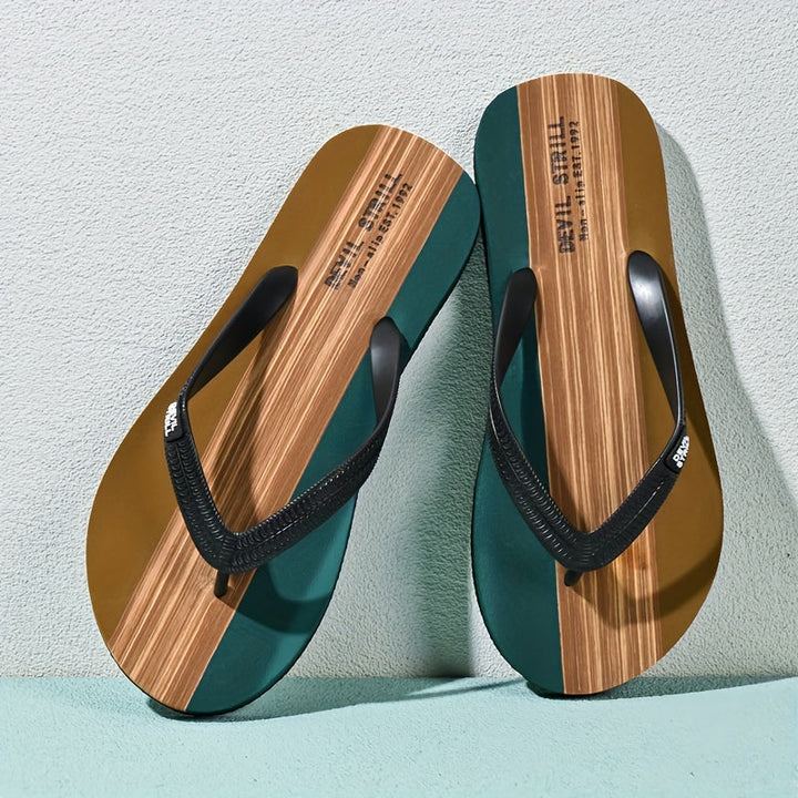 Herren Slipper | Rutschfest & Geruchlos | EVA-Obermaterial mit Gummisohle | Lässige Slip-On