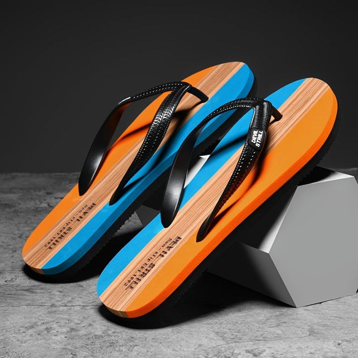 Herren Slipper | Rutschfest & Geruchlos | EVA-Obermaterial mit Gummisohle | Lässige Slip-On