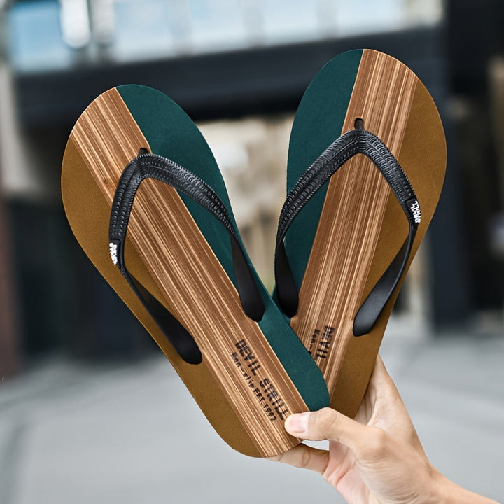 Herren Slipper | Rutschfest & Geruchlos | EVA-Obermaterial mit Gummisohle | Lässige Slip-On