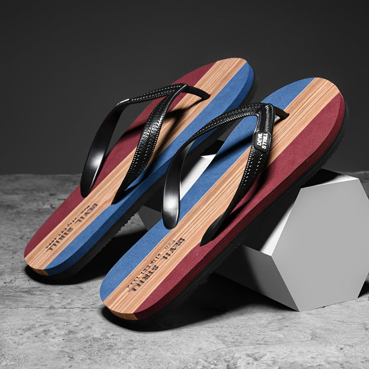 Herren Slipper | Rutschfest & Geruchlos | EVA-Obermaterial mit Gummisohle | Lässige Slip-On