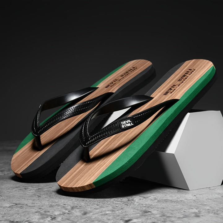 Herren Slipper | Rutschfest & Geruchlos | EVA-Obermaterial mit Gummisohle | Lässige Slip-On