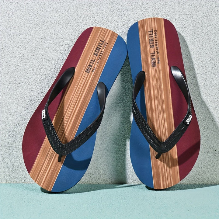 Herren Slipper | Rutschfest & Geruchlos | EVA-Obermaterial mit Gummisohle | Lässige Slip-On
