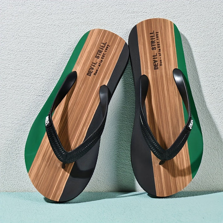 Herren Slipper | Rutschfest & Geruchlos | EVA-Obermaterial mit Gummisohle | Lässige Slip-On