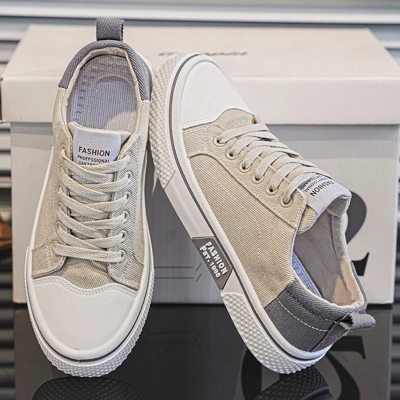Herren Sneaker Klassisch - Leichter Alltags-Schuh - Beige