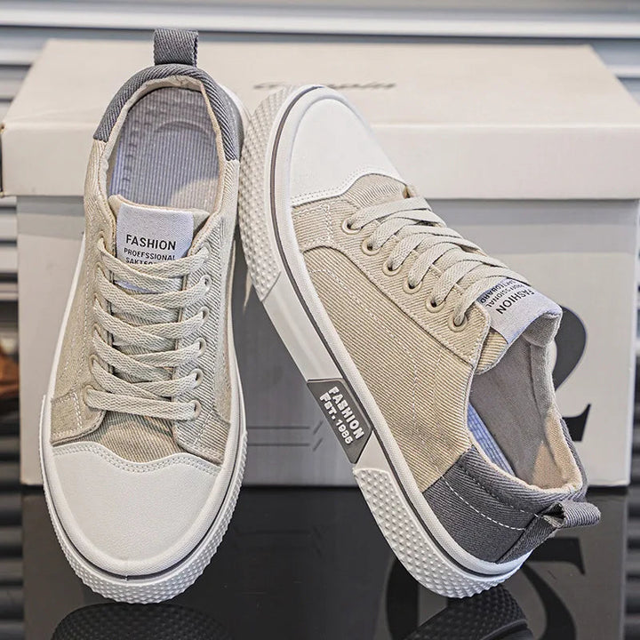 Herren Sneaker Klassisch - Leichter Alltags-Schuh - Beige
