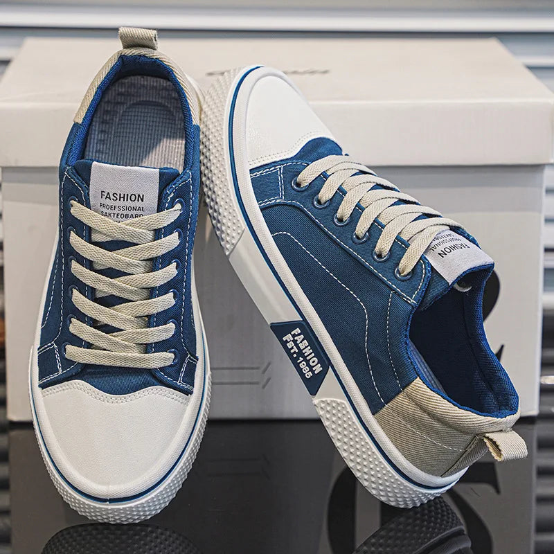 Herren Sneaker Klassisch - Leichter Alltags-Schuh - Blau