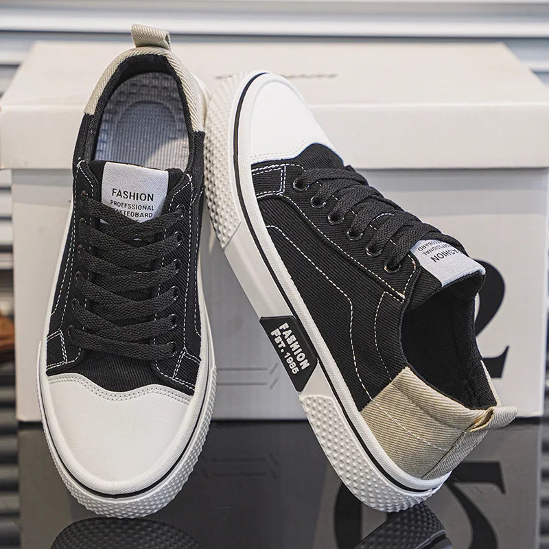 Herren Sneaker Klassisch - Leichter Alltags-Schuh - Schwarz