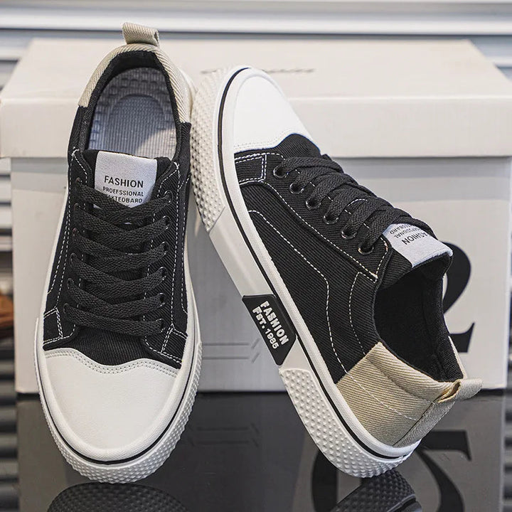 Herren Sneaker Klassisch - Leichter Alltags-Schuh - Schwarz