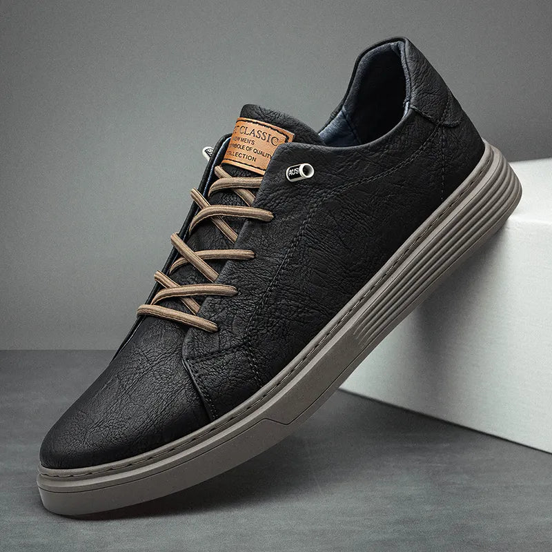 Herren Sneaker mit Kunstleder - Klassischer Komfort - Schwarz