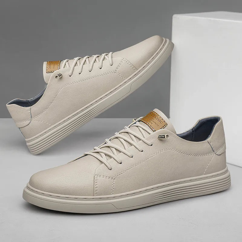 Herren Sneaker mit Kunstleder - Klassischer Komfort - Weiß