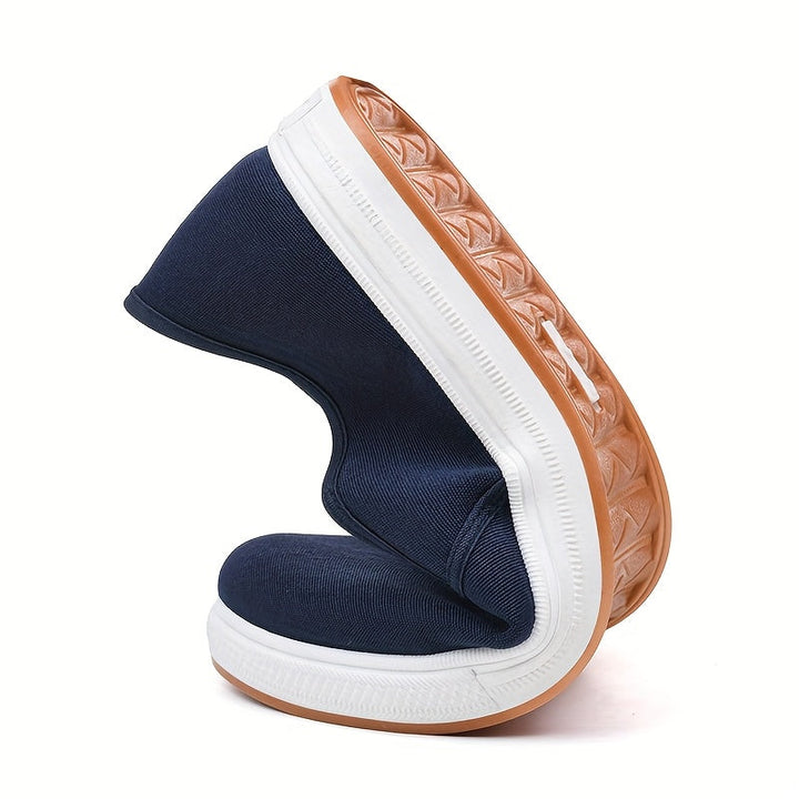 Herren Sneakers | Blaue Slip-On Loafers | Elastischer Seitensteg & Rutschfeste Sohle | Atmungsaktiv & Komfortabel