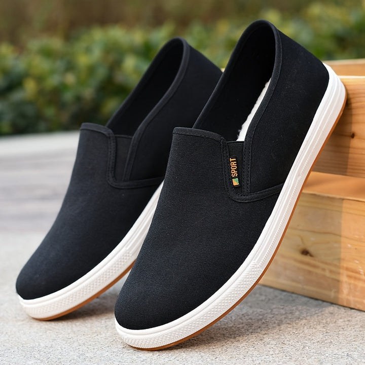Herren Sneakers | Blaue Slip-On Loafers | Elastischer Seitensteg & Rutschfeste Sohle | Atmungsaktiv & Komfortabel