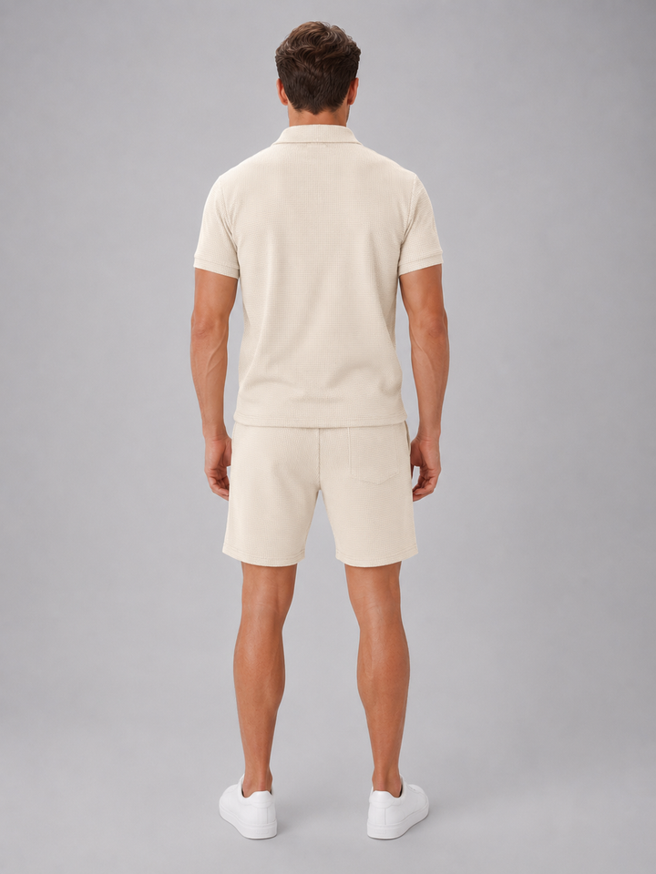 Herren Sommer Co-Ord Set – Poloshirt &amp; Shorts