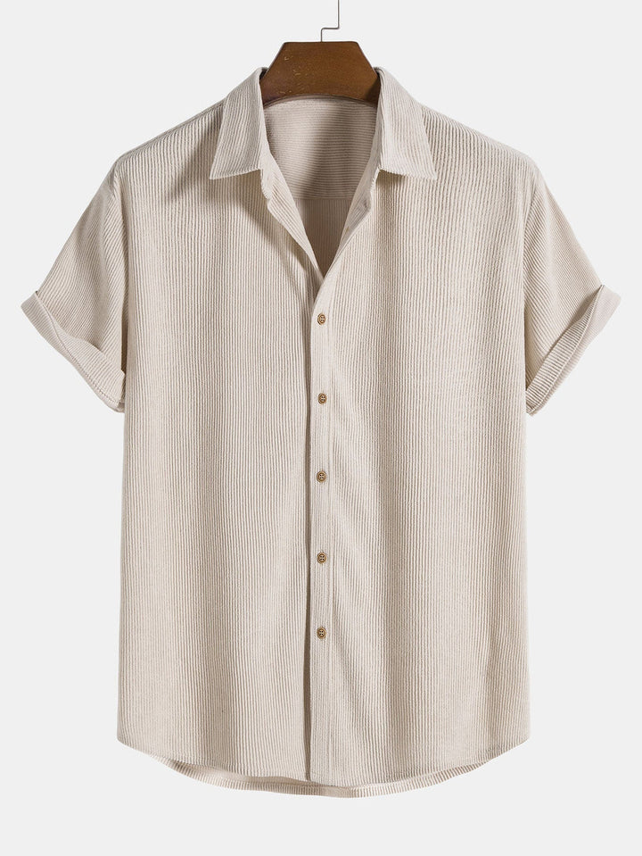 Herren Sommeranzug | Kurzarm Hemd & Shorts | Atmungsaktiv & Leicht | Polyester