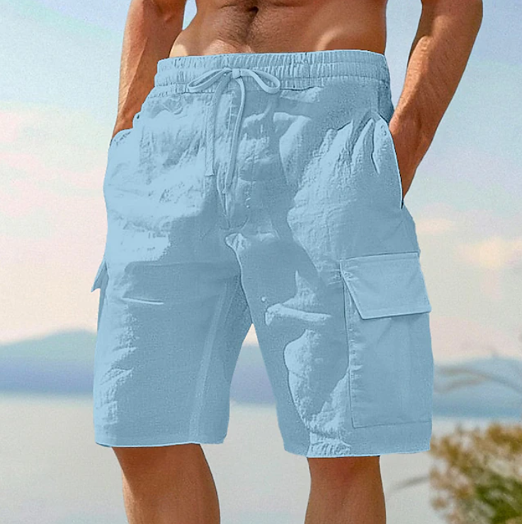 Herren Sommershorts mit lockerer Passform - Casual Shorts - Blau