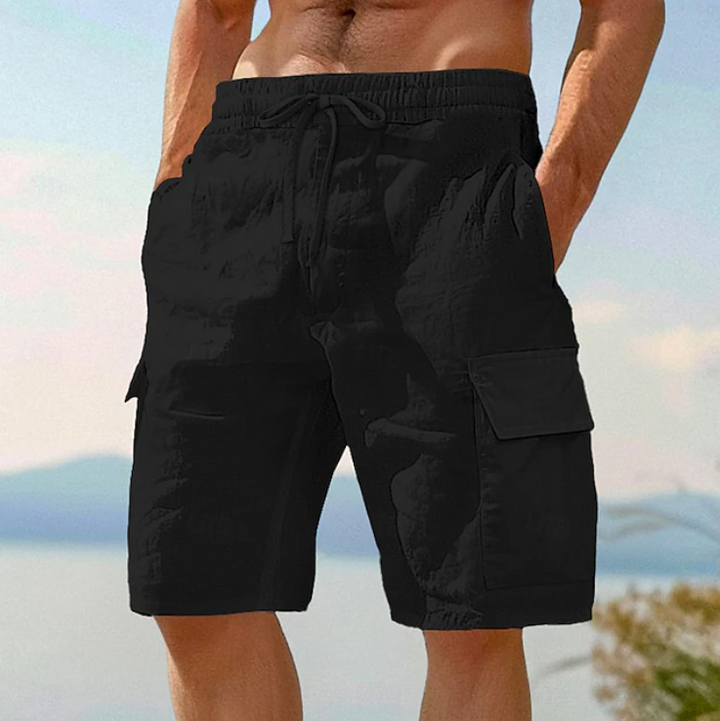 Herren Sommershorts mit lockerer Passform - Casual Shorts - Schwarz